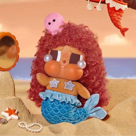 Popmart crybaby vacation mode plush pendant SECRET : MERBABY TEARS - Picture 2 of 6